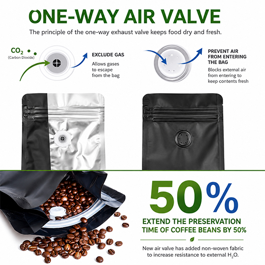 Reliable valve sealing performance for roasted coffee products requiring controlled gas release