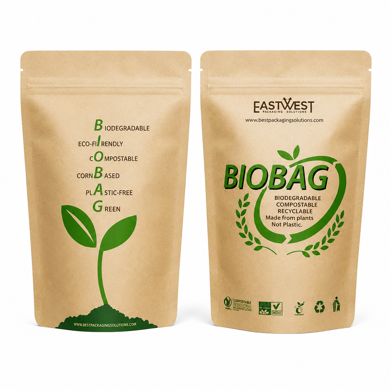 Kraft Paper Eco Packaging Bags